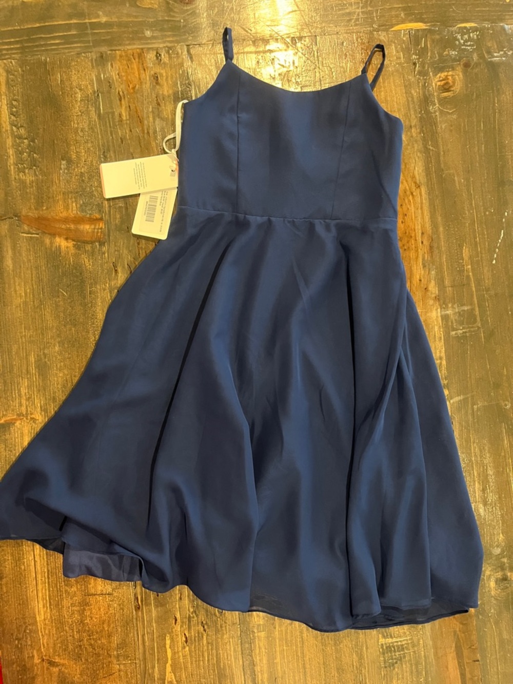 JJs House Navy Blue Spaghetti Strap Midi Dress